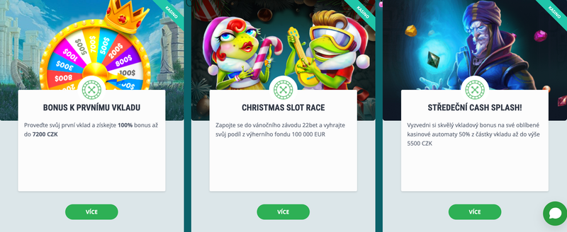 Aktuální bonusy v online 22bet casino