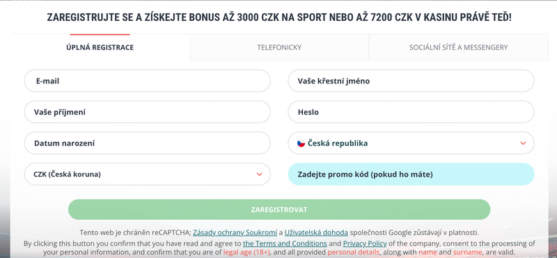 Registrace a přihlášení do kasina 22bet